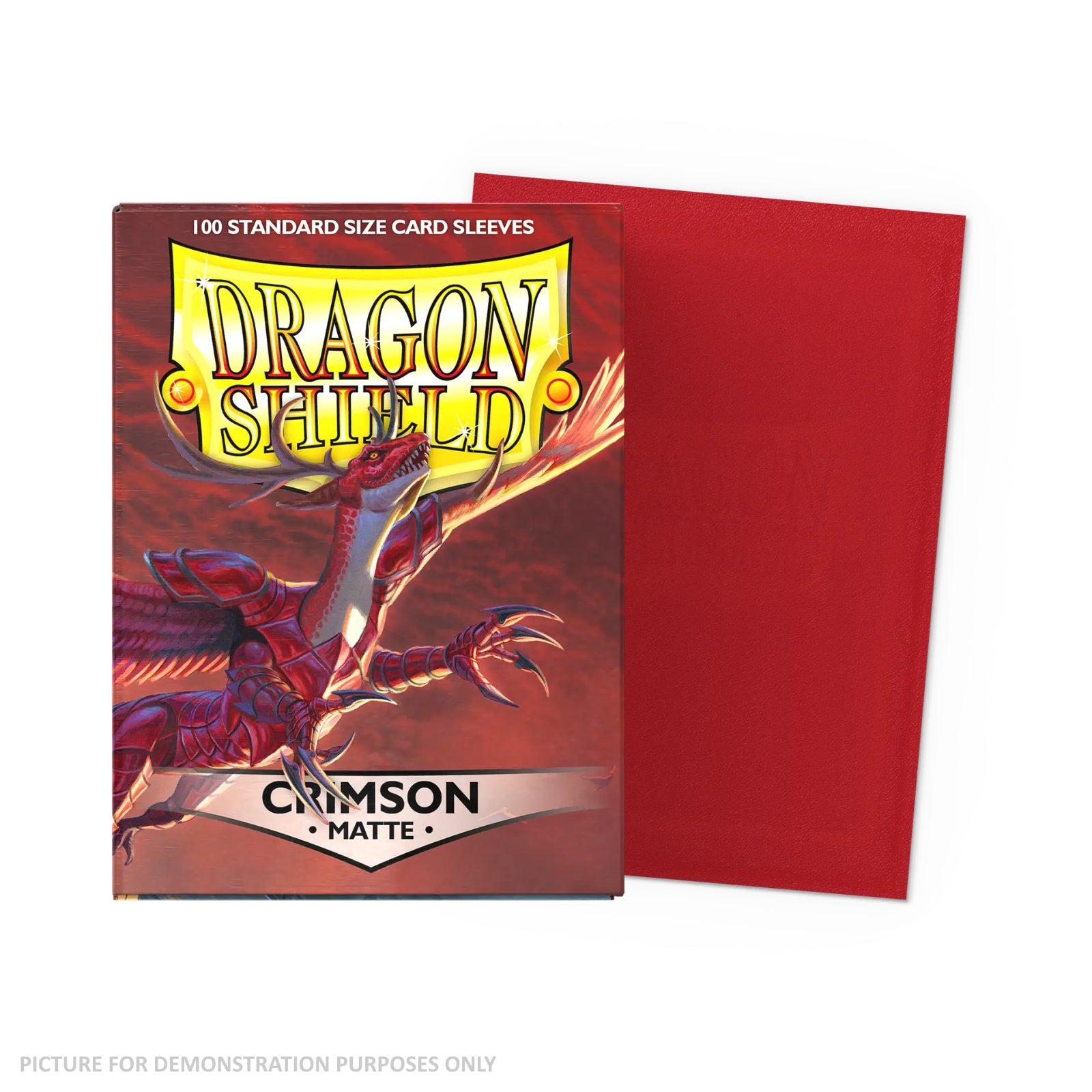 Dragon Shield 100 Standard Size Card Sleeves - Matte Crimson